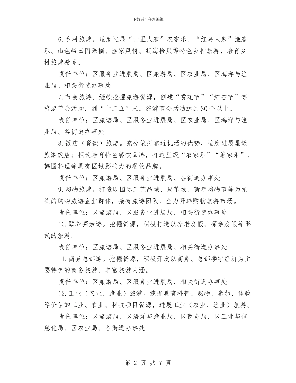 市区旅游产业发展若干意见与市区旅游单位全年工作汇报汇编_第2页