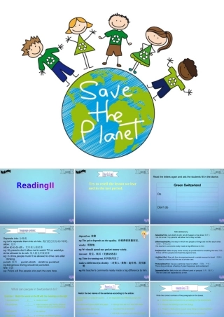 八年级英语下册 Unit 8 A green world Reading课件2 (新版)牛津版 课件