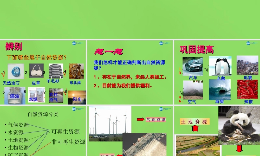 八年级地理上册 第一节 自然资源概况课件 湘教版 课件