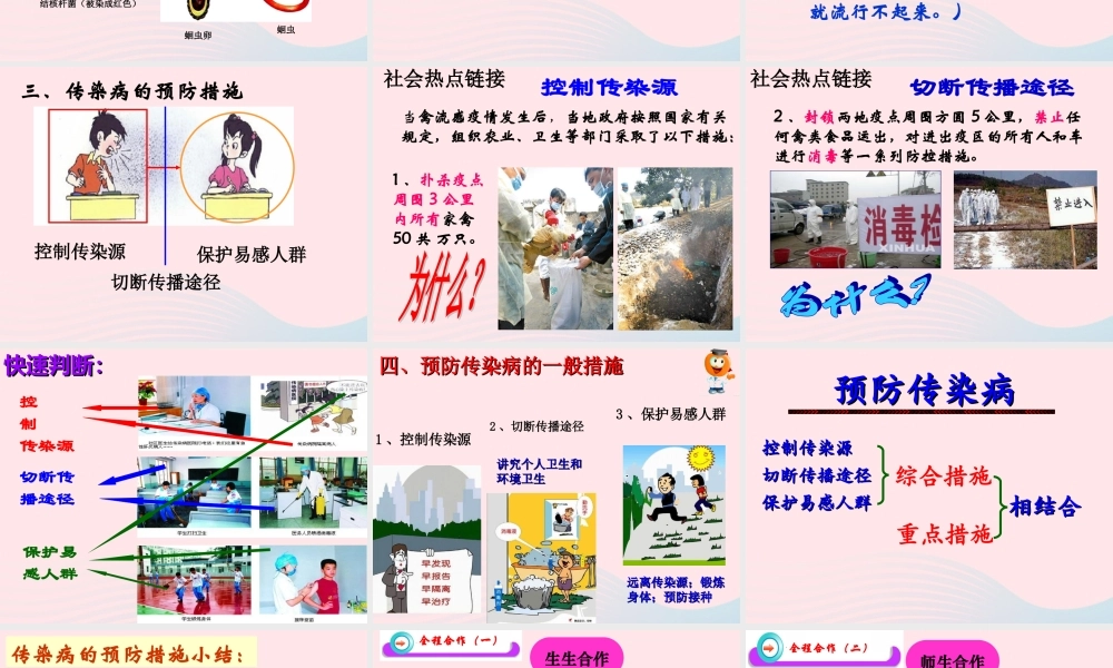 传染病及其预防素材 八年级生物下册 第八单元 第一章 第一节 传染病及其预防备课素材 (新版)新人教版 八年级生物下册 第八单元 第一章 第一节 传染病及其预防备课素材 (新版)新人教版