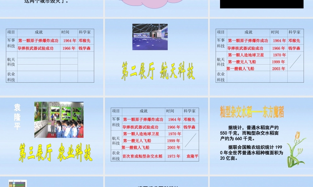 八年级历史下册 第17课科学技术的成就一课件 人教新课标版 课件