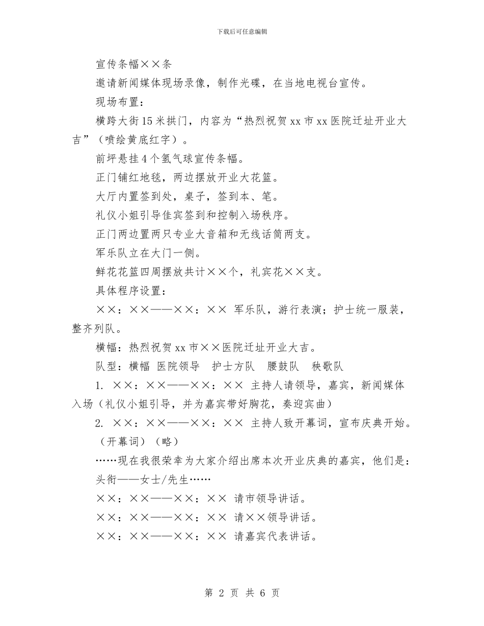 市医院开业庆典策划书与市医院纠风工作总结工作总结汇编_第2页