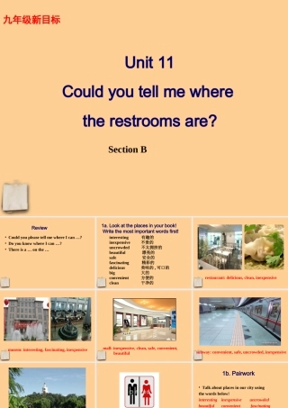 九年级英语 Unit11 Section B课件 人教新目标版 课件