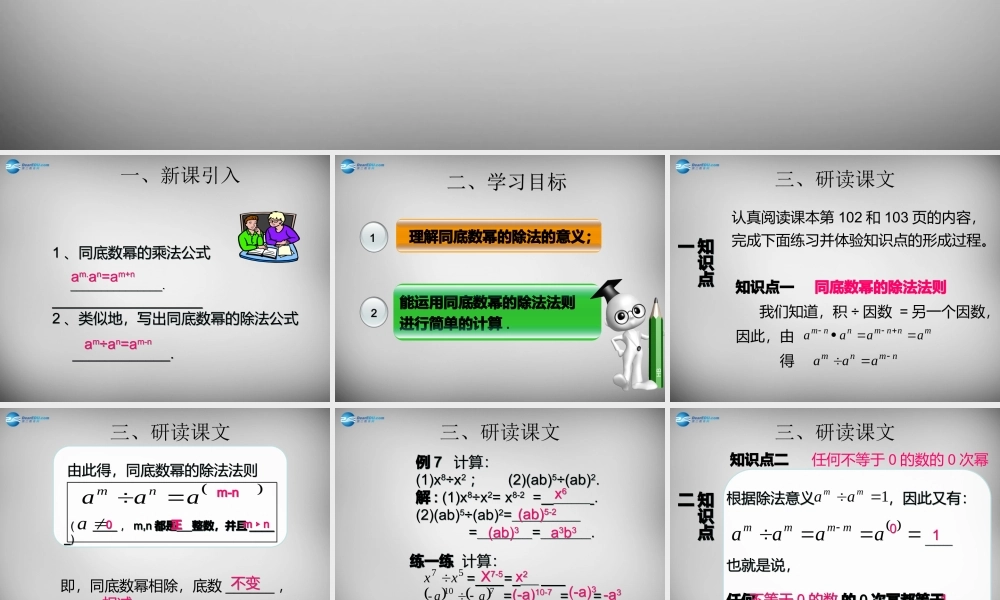 广东省怀集县八年级数学上册 14.1.4 整式的乘法课件2 (新版)新人教版 课件