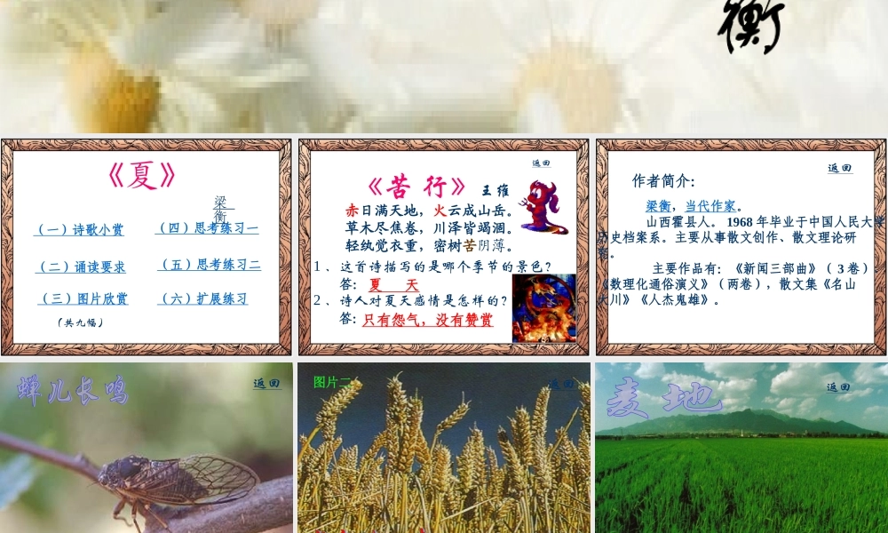 七年级语文夏课件4 苏教版 课件