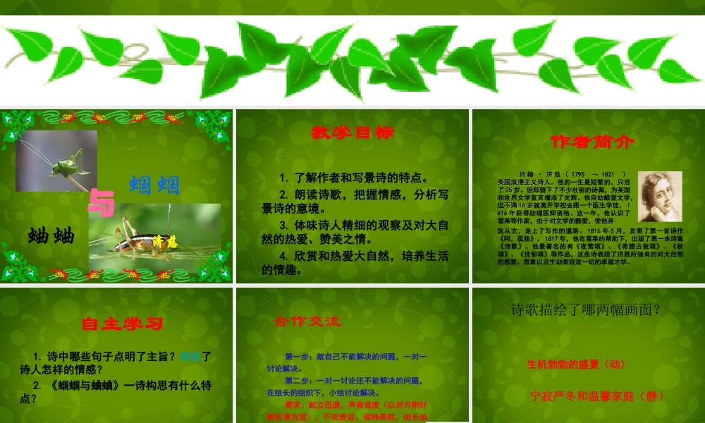 九年级语文上册 4(外国诗两首)课件 新人教版 课件