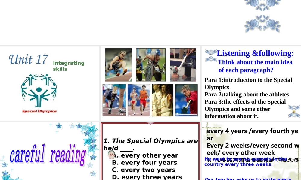 人教版Uint 17integrating skills 高二英语Unit17 全套课件 人教版 高二英语Unit17 全套课件 人教版