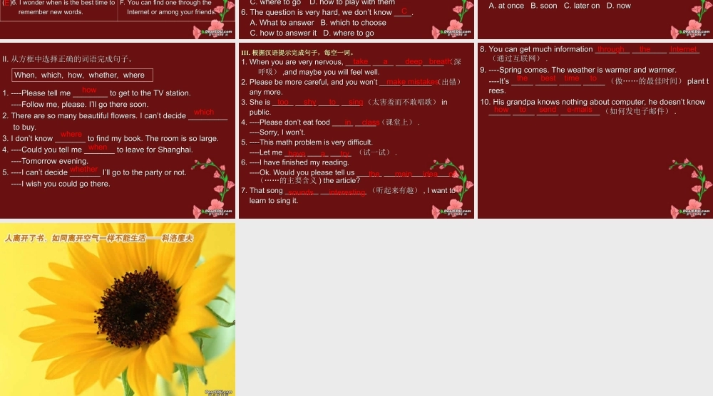 九年级英语Unit3 Topic3 sectionB课件 仁爱版 课件