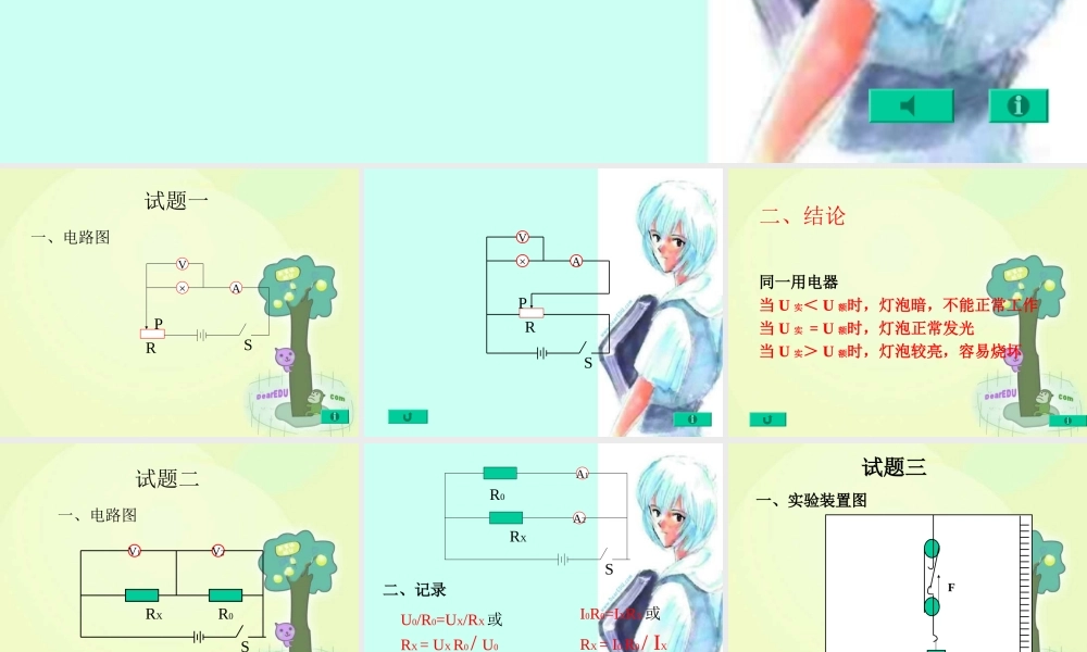 安徽省中考物理实验操作课件 新课标 课件
