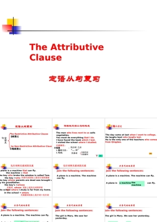 完整的定语从句复习 课件
