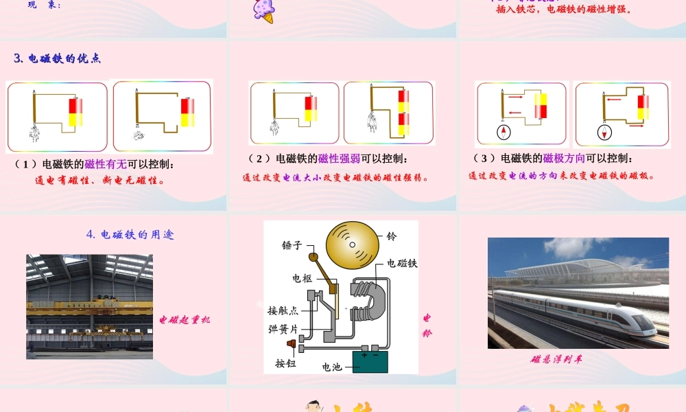 九年级物理上册 73 电磁铁课件2 (新版)教科版 课件