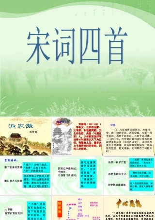 八年级语文上册 第21课(宋词四首)课件 北京课改版 课件