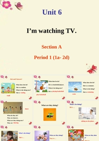 七年级英语下册 Unit 6 I'm watching TV课件3 (新版)人教新目标版 课件