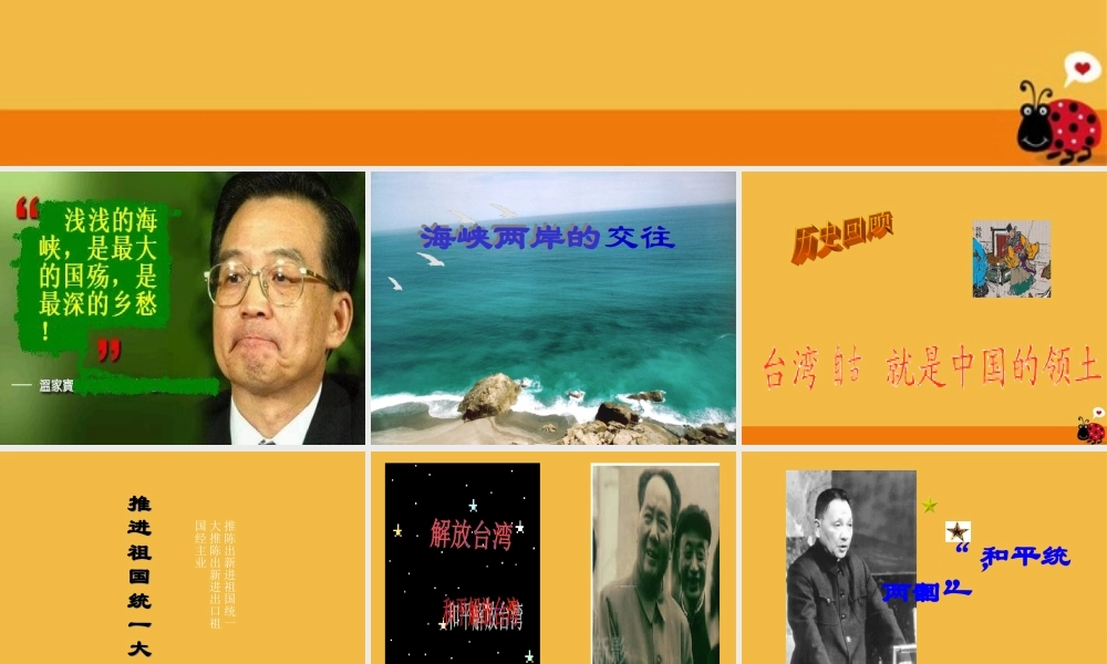 八年级历史下册 海峡两岸的交往课件 人教新课标版 课件