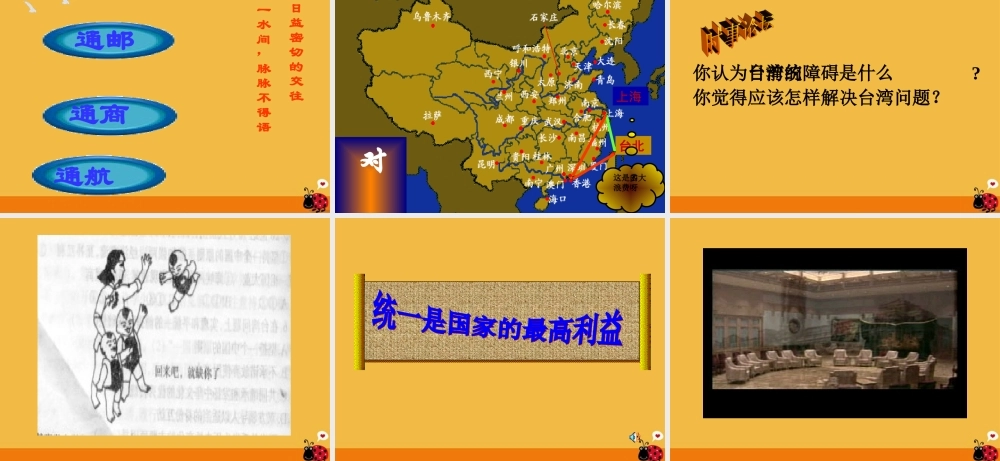 八年级历史下册 海峡两岸的交往课件 人教新课标版 课件