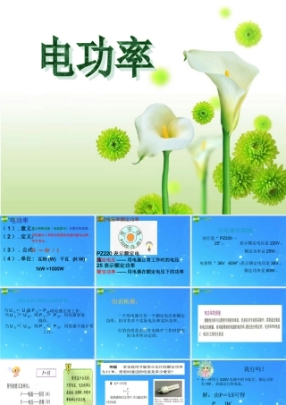 八年级物理下学期素材大全 电功率1课件 人教新课标版  课件