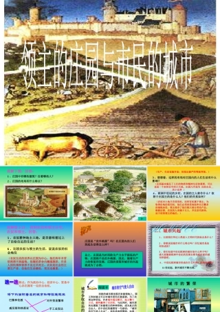 九年级历史领主的庄园与市民的城市 新课标 人教版 课件