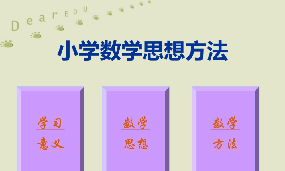 复习指导数学思想方法 课件