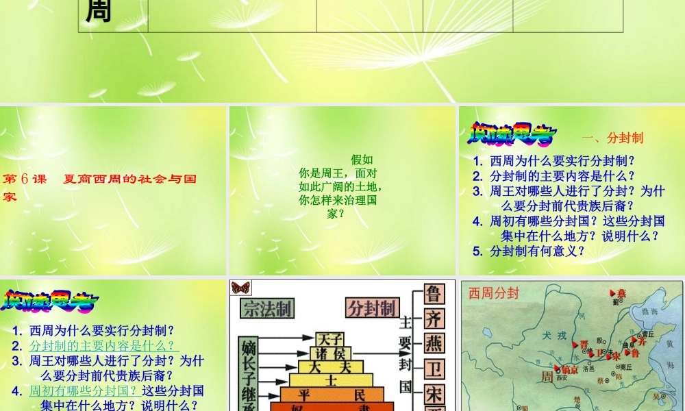 中学七年级历史上册 第二单元 第6课 夏商西周的社会与国家课件 北师大版 课件