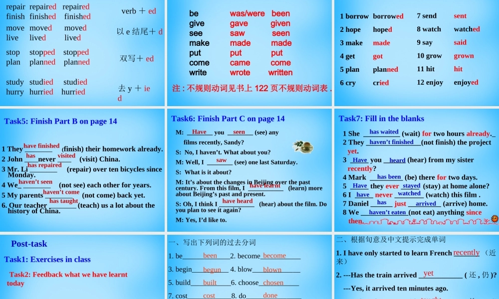 八年级英语下册 Unit 1 Past and Present grammar课件 (新版)牛津版 课件
