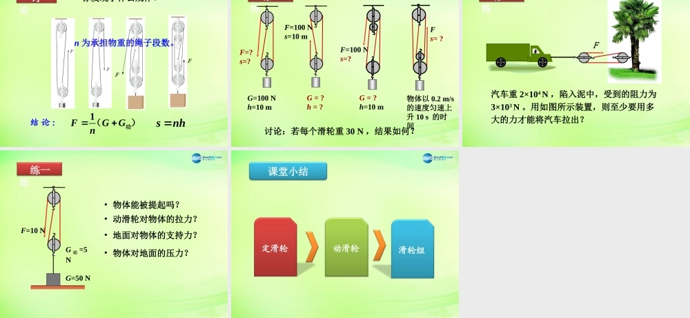 八年级物理下册 12.2 滑轮课件 (新版)新人教版 课件