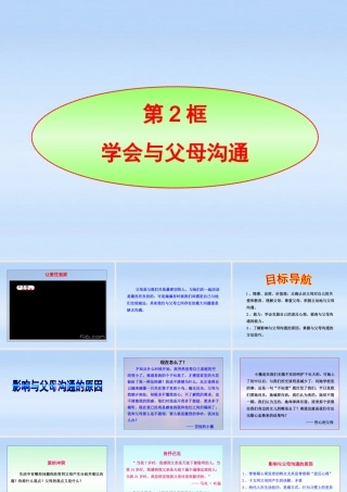 八年级政治上册 第1课第2框学会与父母沟通课件 山东人民版 课件