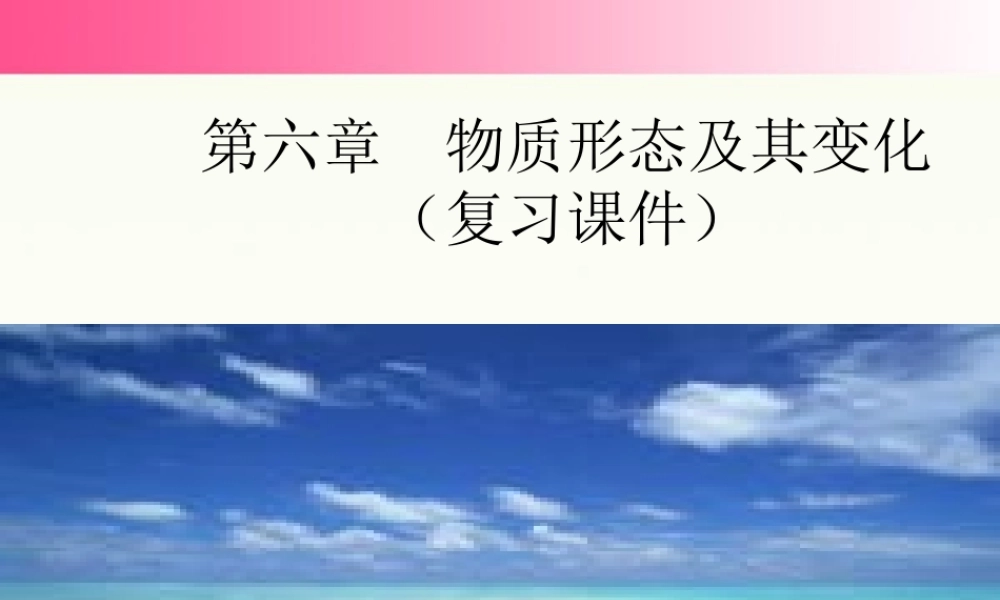 初三物理课件第六章　物质形态及其变化(复习)(沪粤版) 课件