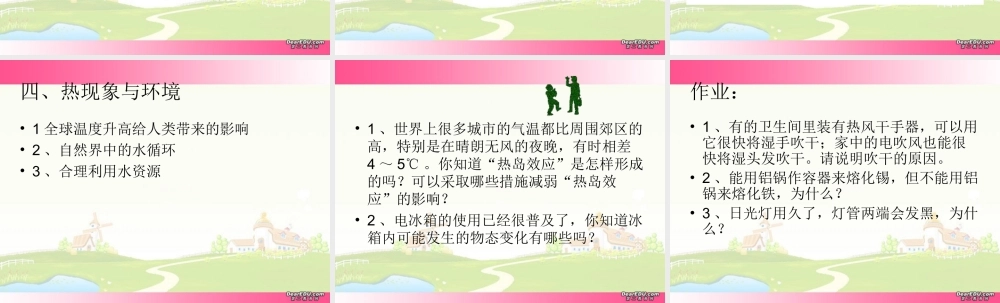 初三物理课件第六章　物质形态及其变化(复习)(沪粤版) 课件