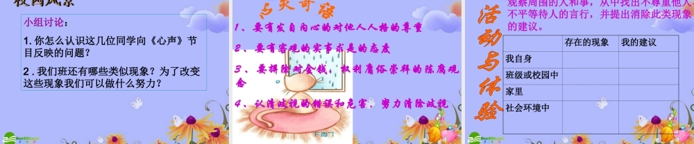 八年级思品 (平等待人)课件 粤教版 课件