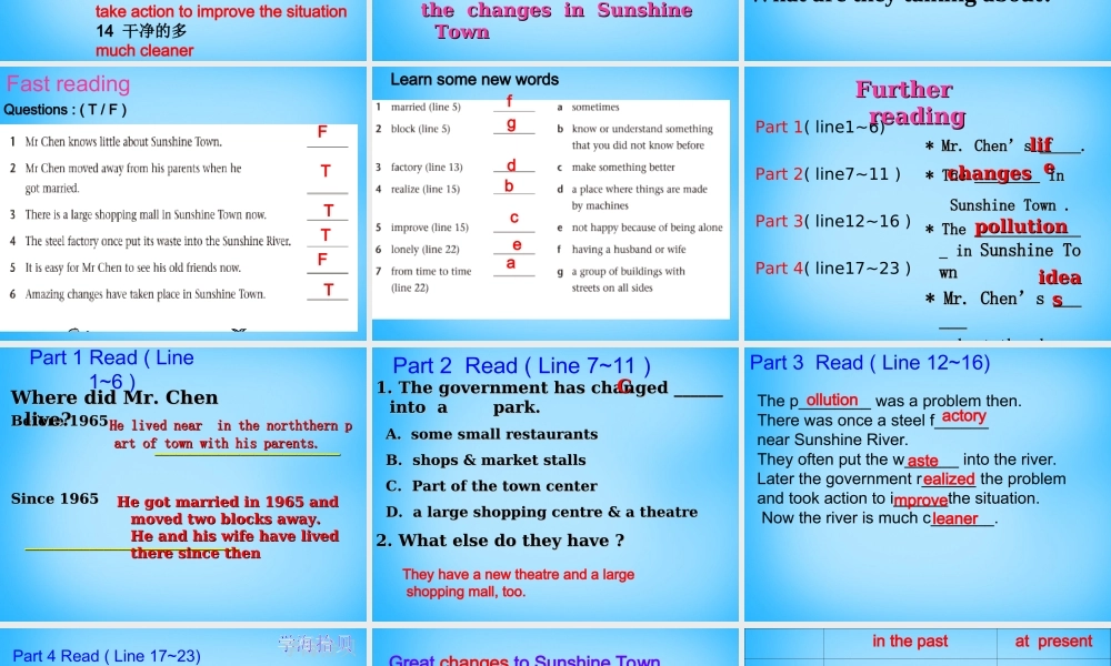八年级英语下册 Unit 1 Past and Present Reading 2课件 (新版)牛津版 课件