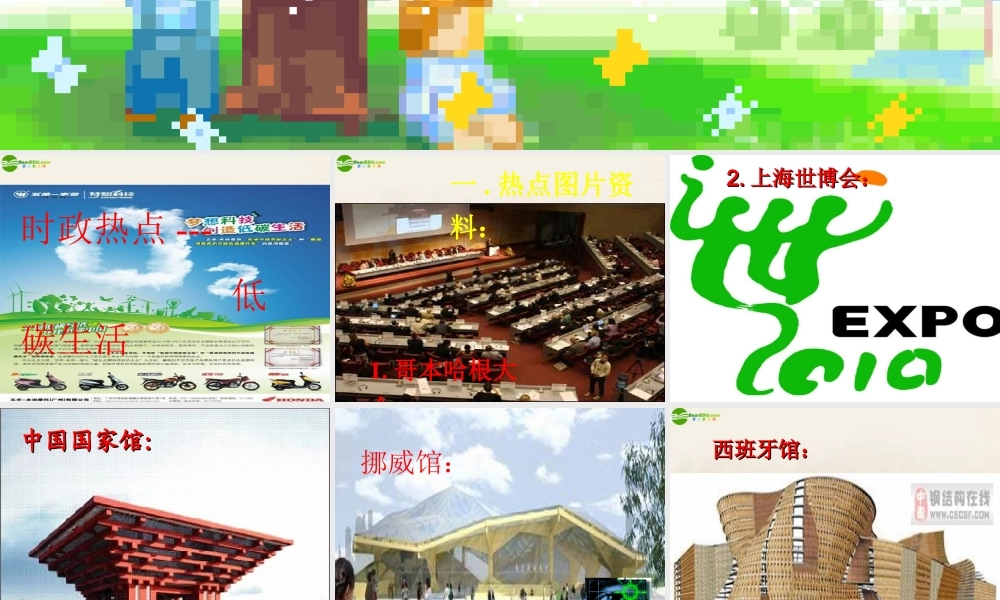 初中政治 时政热点低碳生活课件 人教新课标版 课件