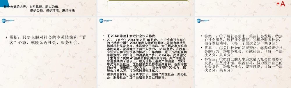 九年级政治全册 第一单元 第1课 成长在社会复习课件 苏教版 课件