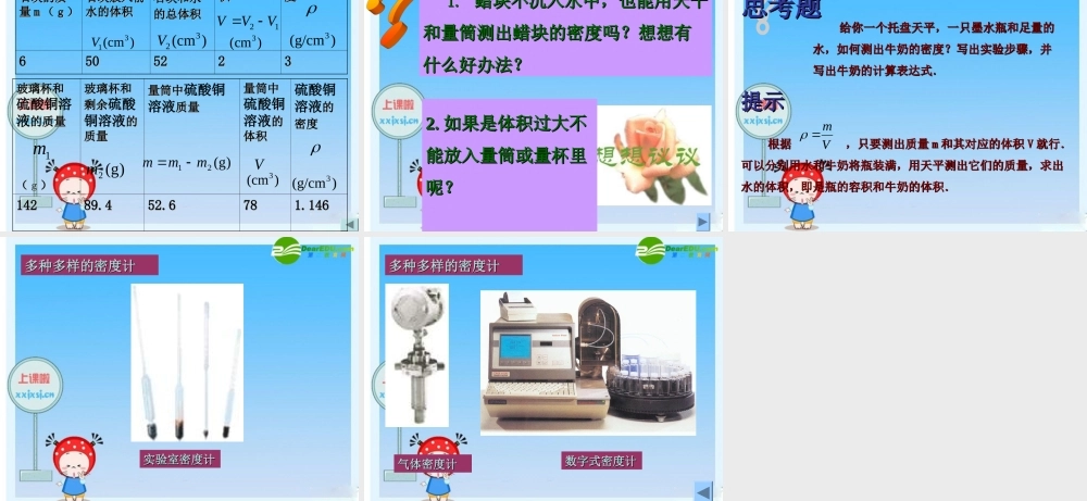 九年级物理 第四节 测量物质的密度 人教版 课件