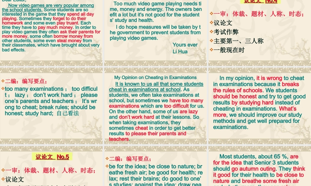 书面表达系列强化训练 牛津英语 课件