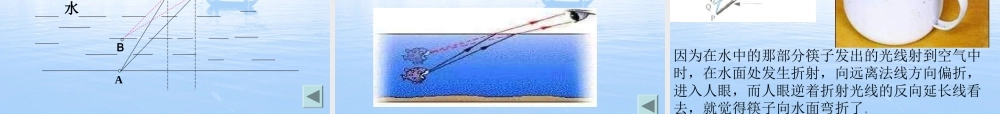 八年级物理：三、光的折射课件(沪科版八年级) 课件