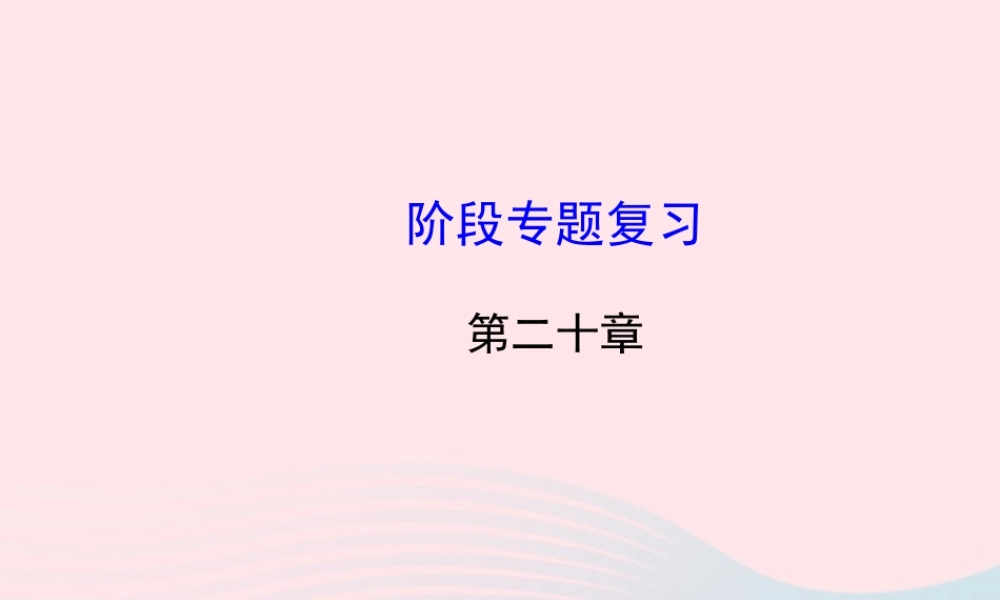 九年级物理下册 第二十章 能源与能量守恒定律阶段专题复习课件 (新版)粤教沪版 课件
