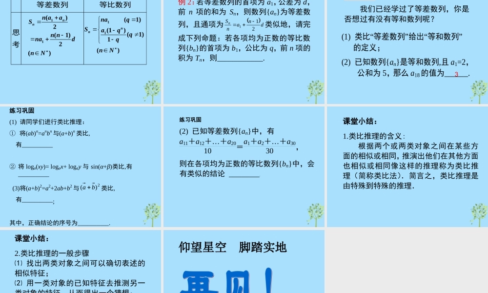 山西省忻州市高考数学 专题 类比复习课件