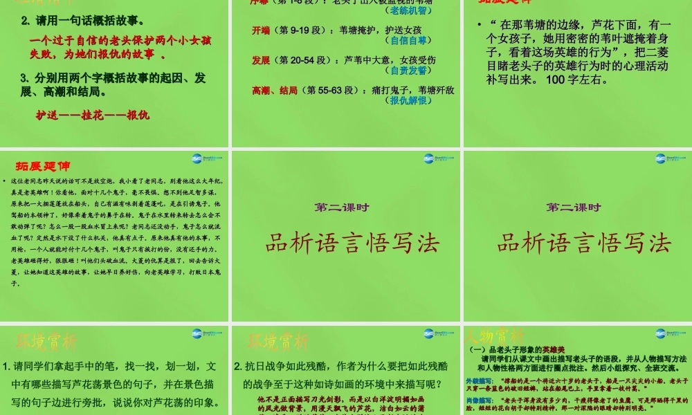 八年级语文上册 2 芦花荡课件 新人教版 课件