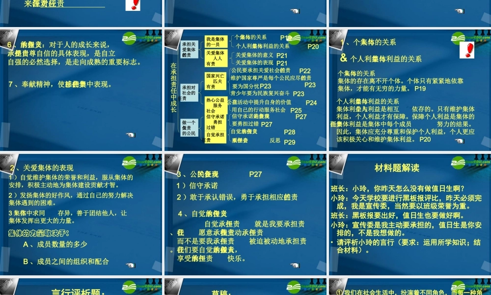 九年级政治(责任与角色同在)课件1 人教新课标版 课件