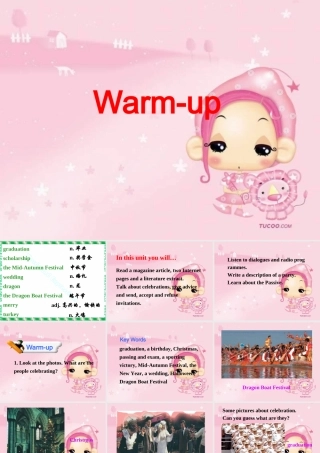 北师版英语必修1U3 Celebration--Warm-up Celebrationppt 课件