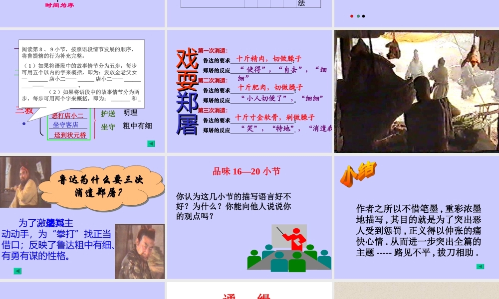 八年级语文鲁提辖拳打镇关西课件2语文版 课件