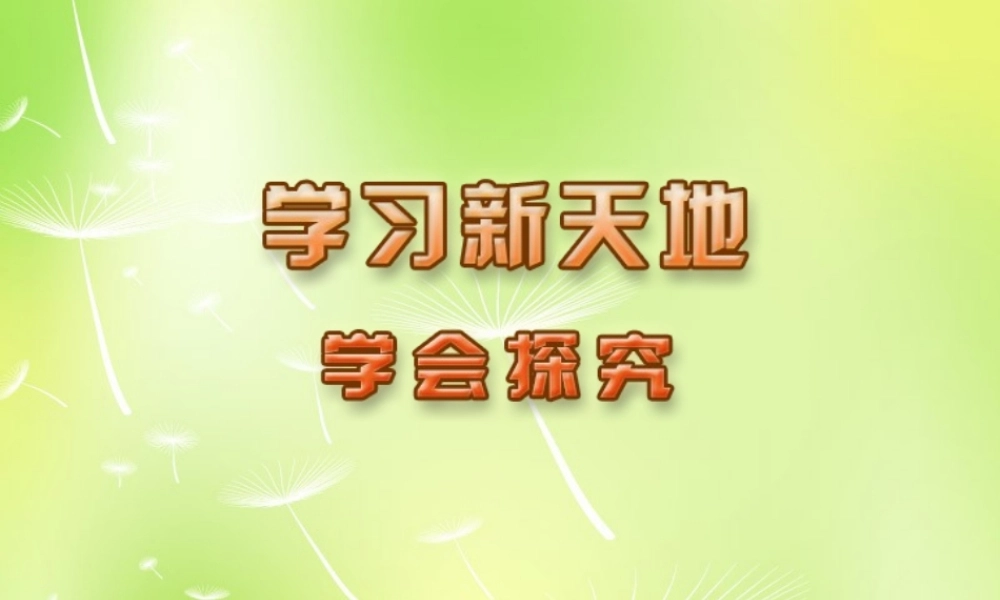 中学七年级政治上册(12.3 学会探究)课件1 苏教版 课件