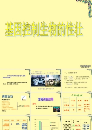 基因控制生物的性状八年级生物课件示例 课件