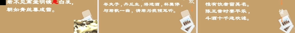 八年级语文下册 (将进酒)教学课件 河大版 课件