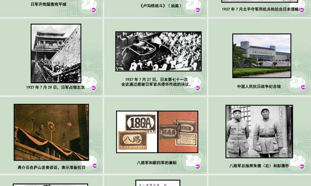 八年级历史 神圣抗战的开始课件