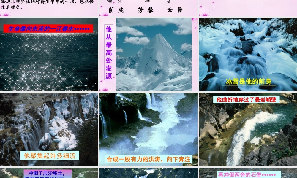 九年级语文下册 第9课(谈生命)课件 新人教版 课件