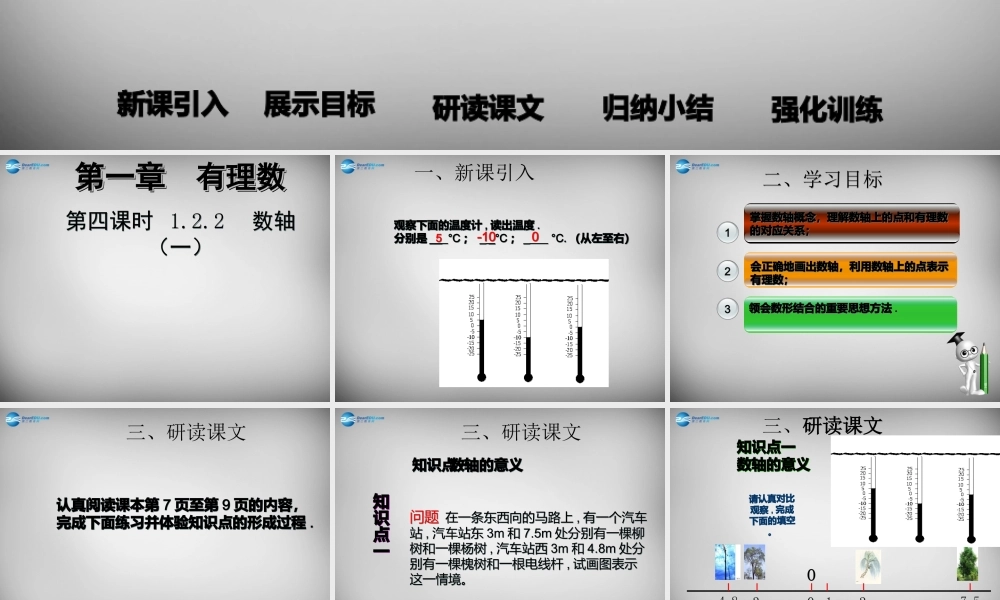 广东省怀集县七年级数学上册 1.2.2 数轴课件 (新版)新人教版 课件