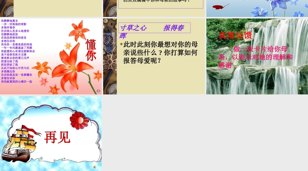 八年级语文 我的母亲课件 苏教版 课件
