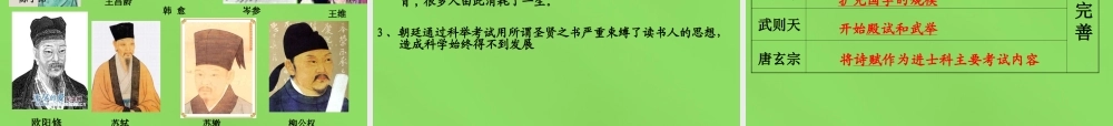 中学七年级历史下册 第4课 科举制的创立课件 新人教版 课件