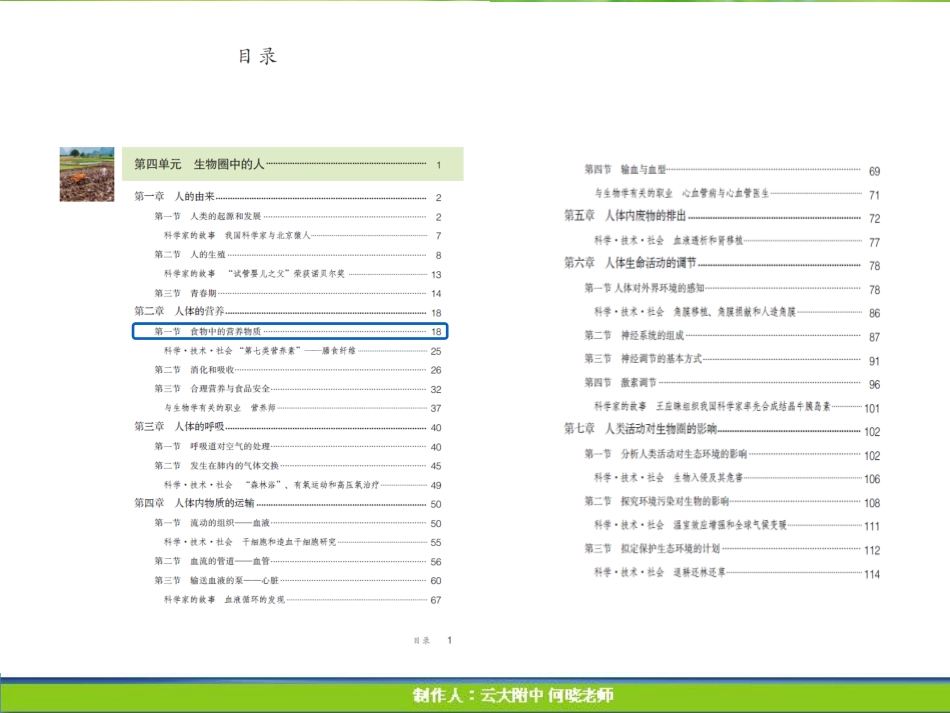 七年级生物下册 食物中的营养物质课件(pdf) 新人教版 课件_第1页